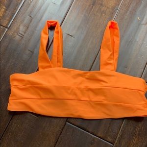 Neon orange bathing suit top